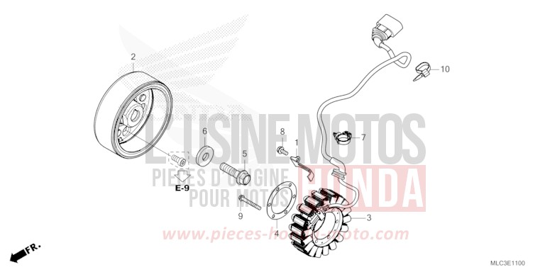 GENERATRICE for Transalp 750 ROSS WHITE (NH196) from 2023